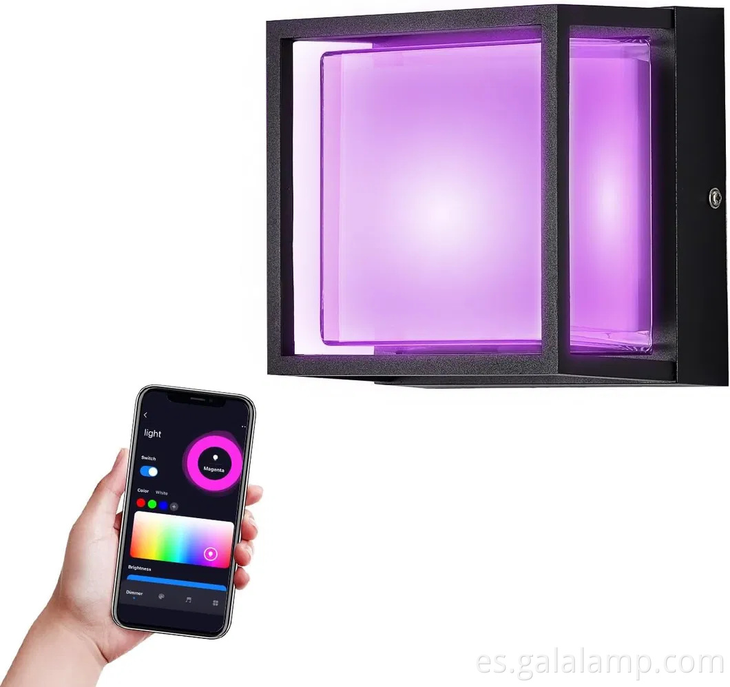 Luz de pared al aire libre inteligente de estilo graffiti moderno para espacios únicos